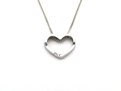 9K gold diamond heart pendant.