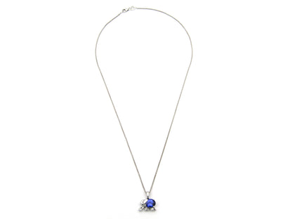 18K gold tanzanite and diamond elephant pendant.