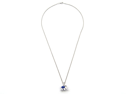 18K gold tanzanite and diamond elephant pendant.