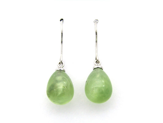 9K gold brazilianite dangle earrings.