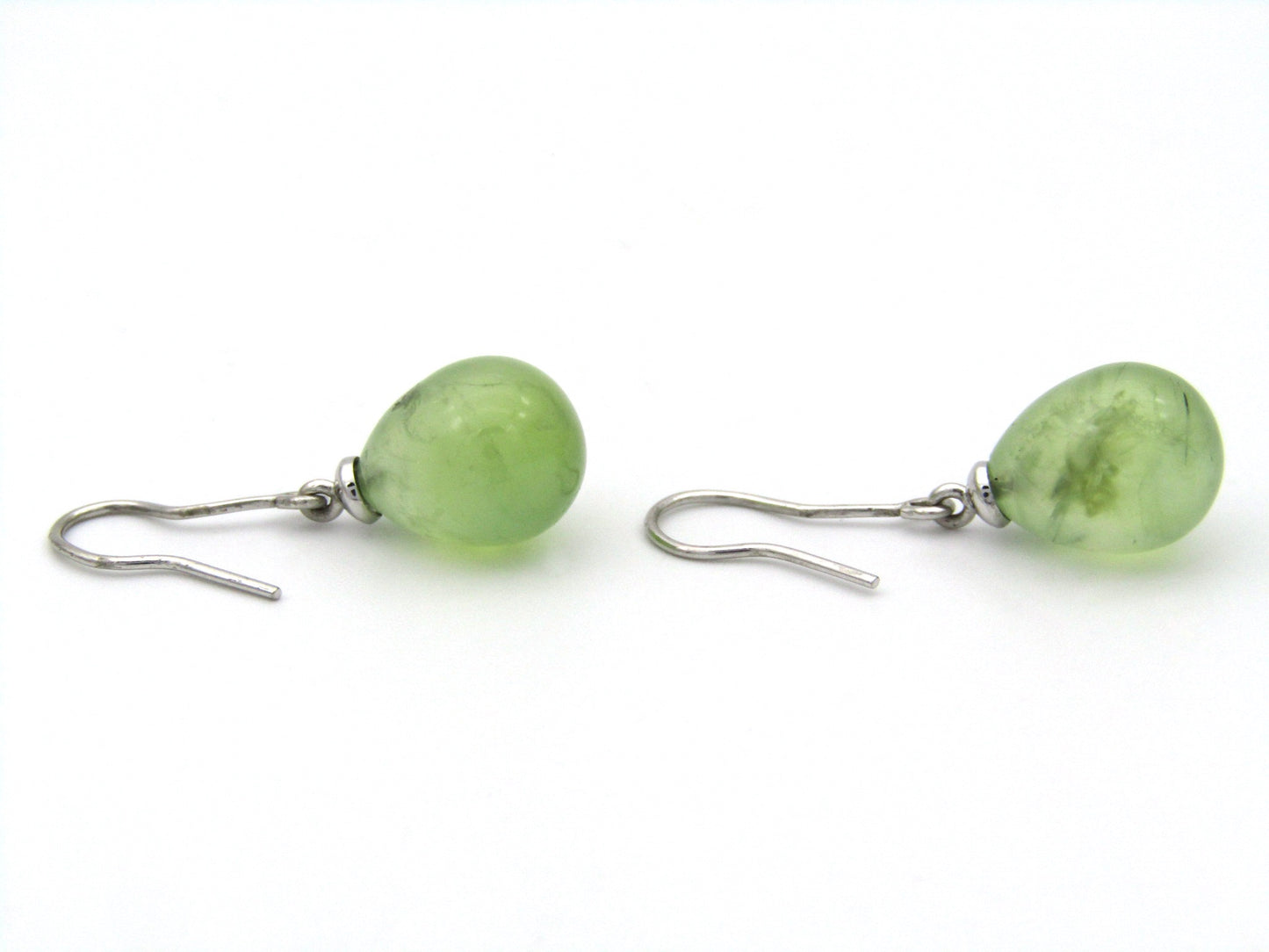 9K gold brazilianite dangle earrings.