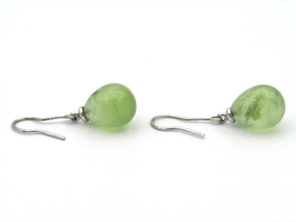 9K gold brazilianite dangle earrings.
