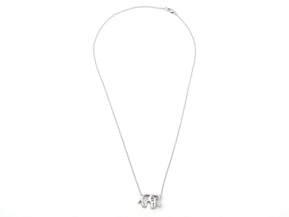 18K gold diamond elephant necklace.