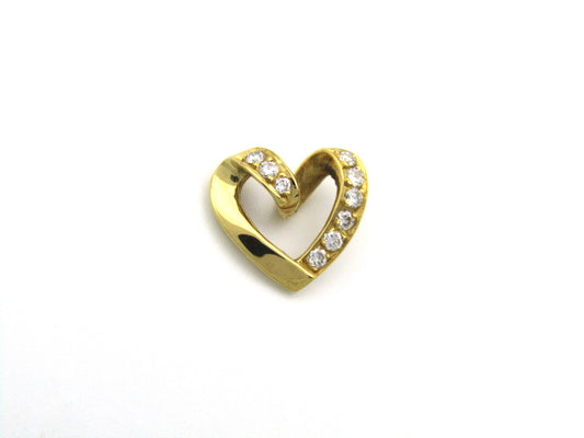 18K gold diamond heart.