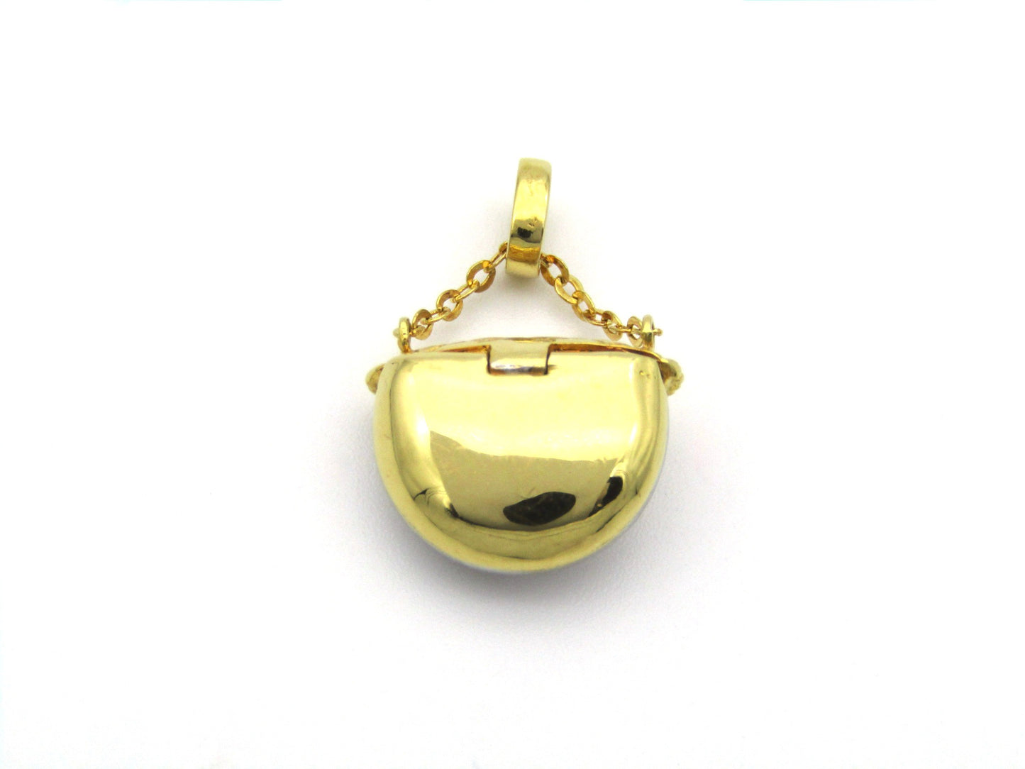 18K gold diamond handbag pendant.