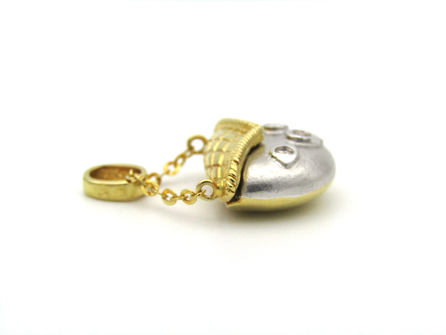 18K gold diamond handbag pendant.