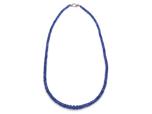 18K gold tanzanite bead necklace.