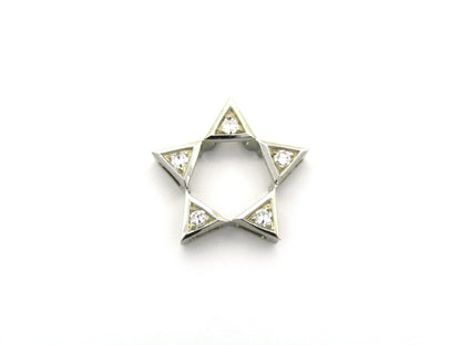 18K gold diamond star pendant, circa 1940's.