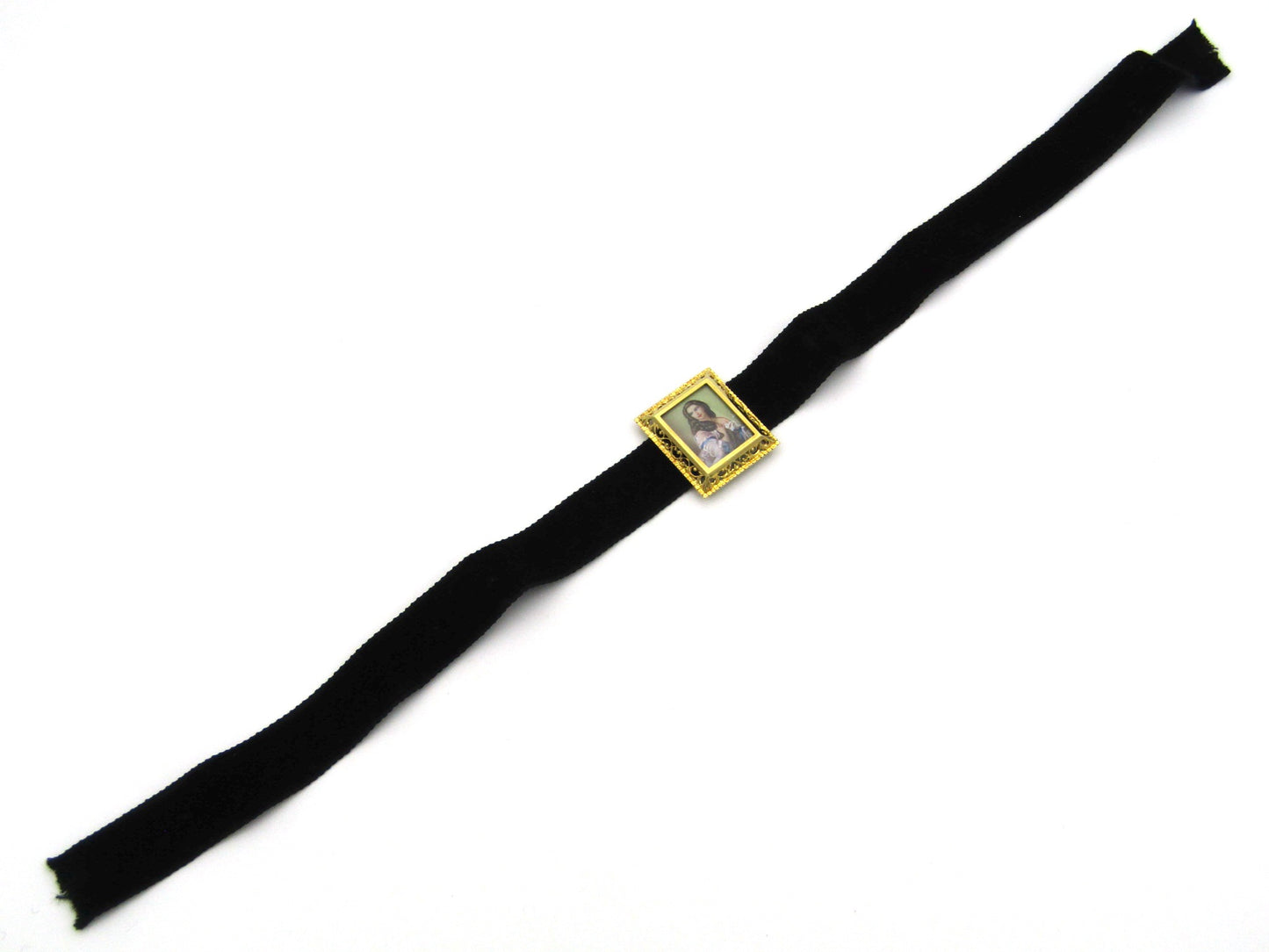 18K gold handpainted miniature necklace or bracelet of Varvara Rimskaya-Korsakova, circa 1980's.