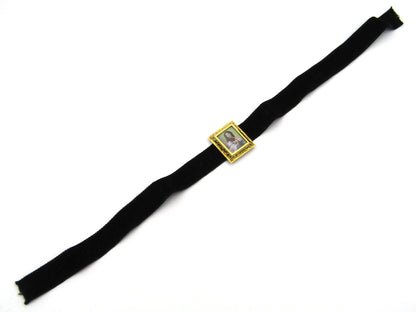 18K gold handpainted miniature necklace or bracelet of Varvara Rimskaya-Korsakova, circa 1980's.