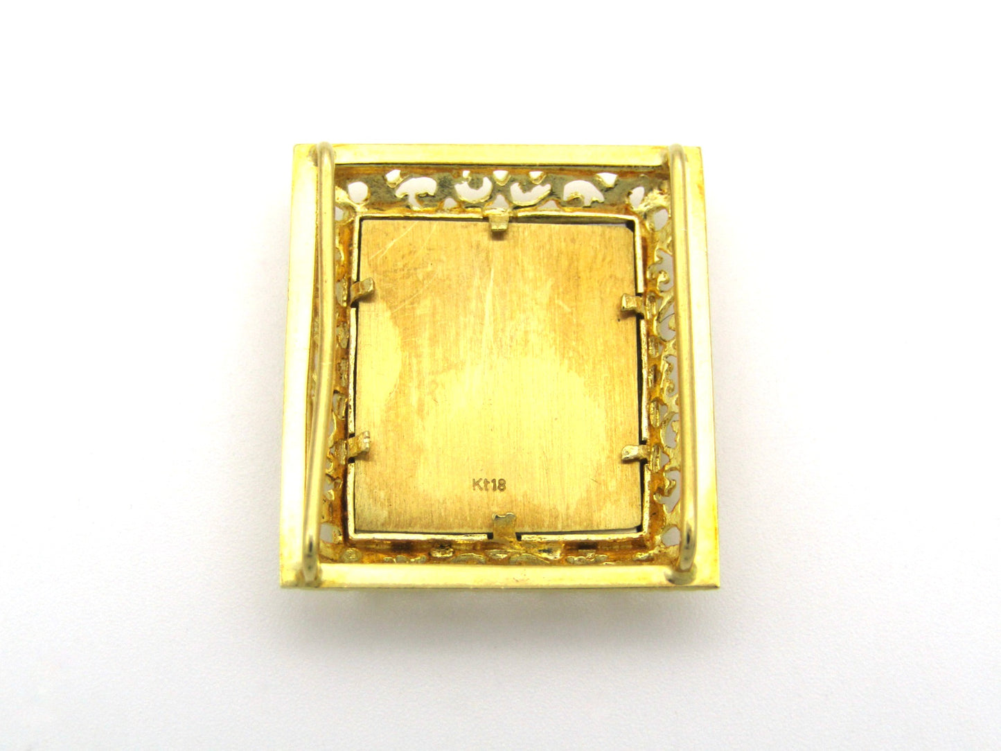 18K gold handpainted miniature necklace or bracelet of Varvara Rimskaya-Korsakova, circa 1980's.