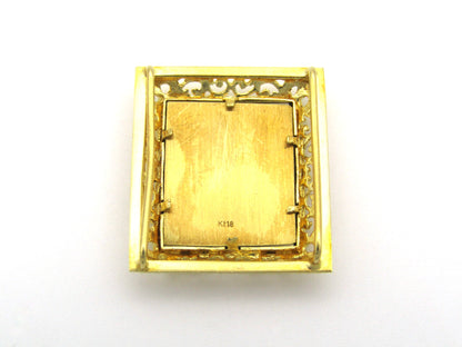 18K gold handpainted miniature necklace or bracelet of Varvara Rimskaya-Korsakova, circa 1980's.