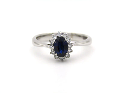 18K gold sapphire and diamond ring by Browns.
