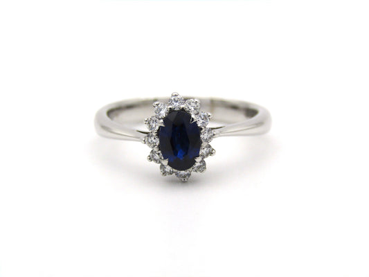 18K gold sapphire and diamond ring by Browns.