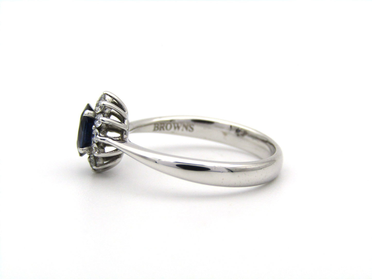 18K gold sapphire and diamond ring by Browns.