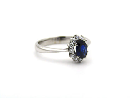 18K gold sapphire and diamond ring by Browns.