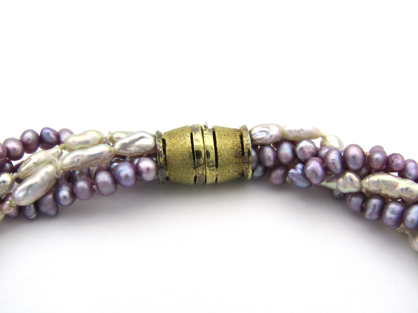 14K gold freshwater pearl necklace, circa 1970's.