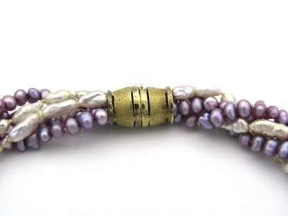 14K gold freshwater pearl necklace, circa 1970's.