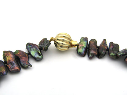 14K gold freshwater pearl necklace.