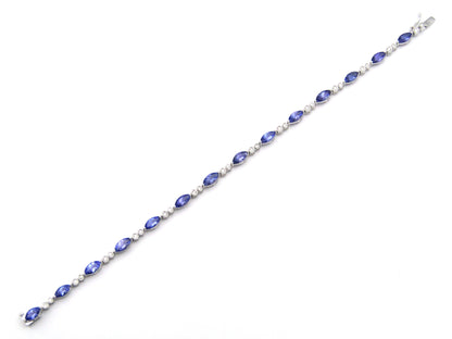 18K gold tanzanite and diamond bracelet by Browns.