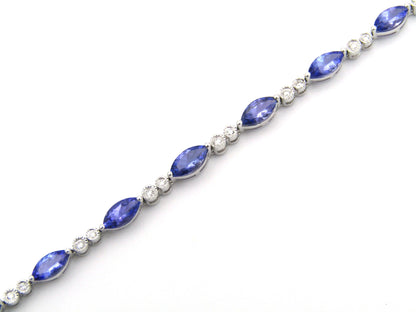 18K gold tanzanite and diamond bracelet by Browns.