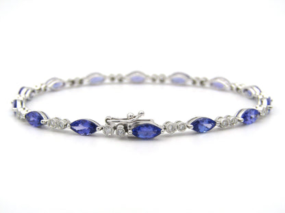 18K gold tanzanite and diamond bracelet by Browns.