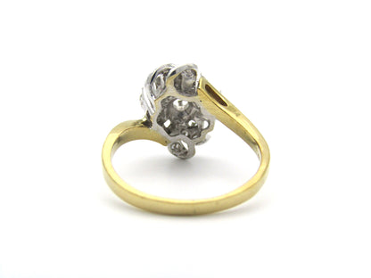 18K gold Retro diamond ring, circa 1940's.