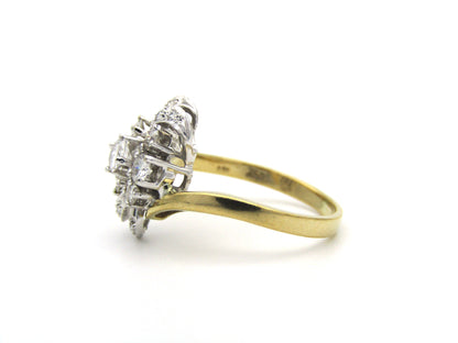 18K gold Retro diamond ring, circa 1940's.