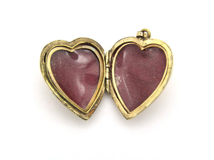 9K gold Edwardian heart locket, circa 1900.