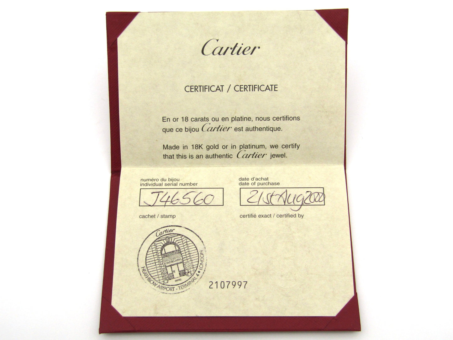 18K gold Vintage Cartier amethyst ring, 1999.