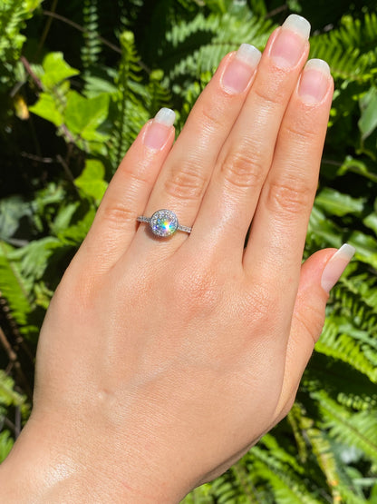 18K gold Angel Diamond Halo Engagement ring by Browns.