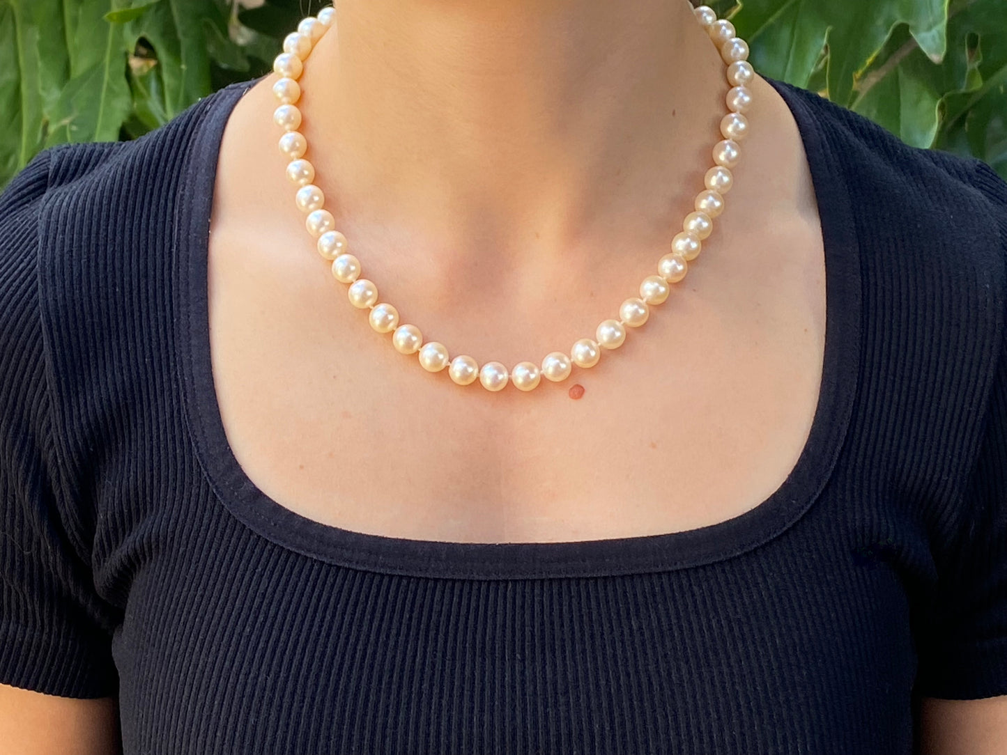 18K gold pearl and diamond necklace by Browns.