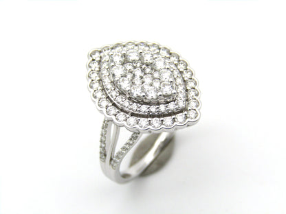 18K gold diamond cluster ring.