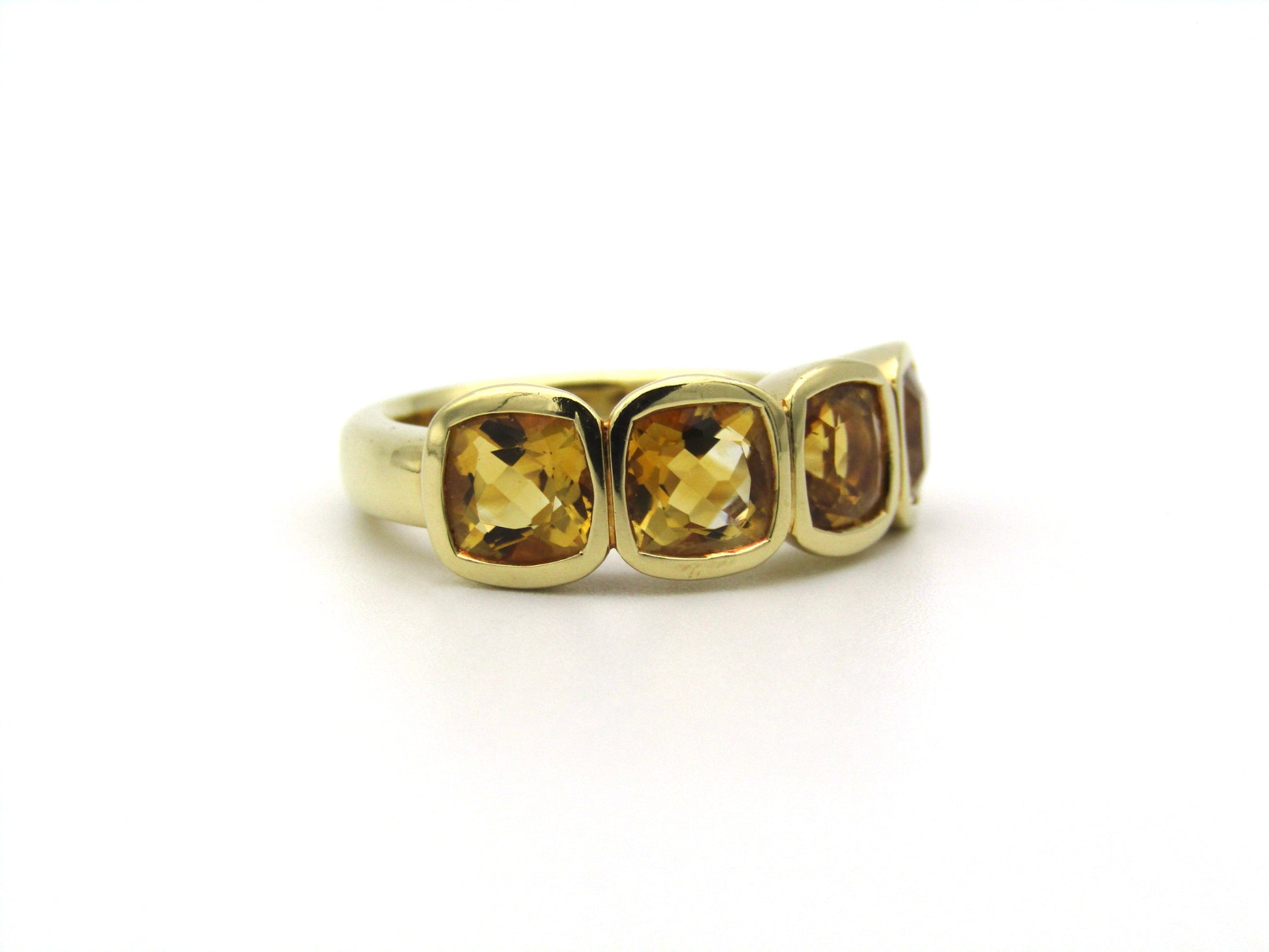 18K gold citrine ring.