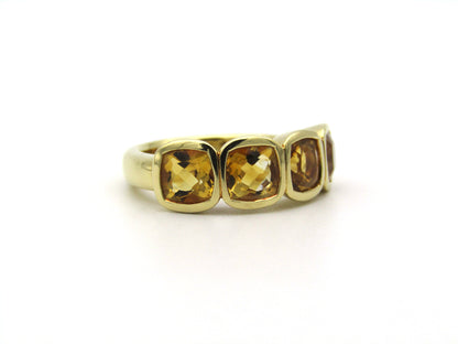 18K gold citrine ring.