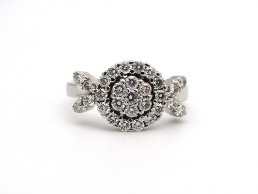 18kt gold diamond ring.