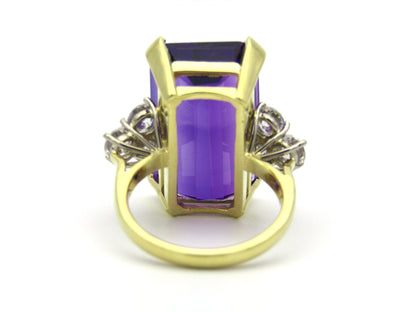 18K gold amethyst and CZ ring by AKAPO.