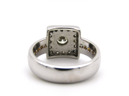 18kt gold diamond ring.