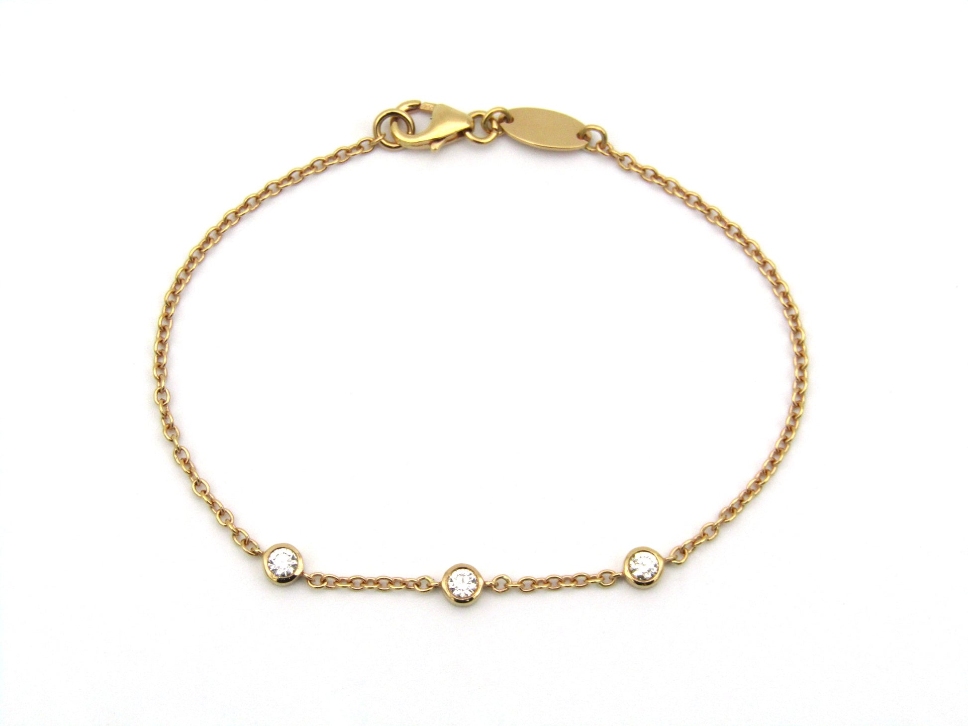18K gold diamond bracelet.