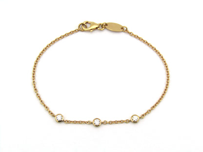 18K gold diamond bracelet.