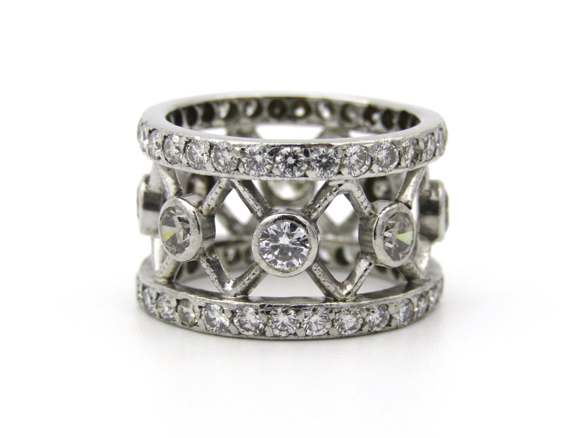 9kt gold fancy and colourless diamond ring.