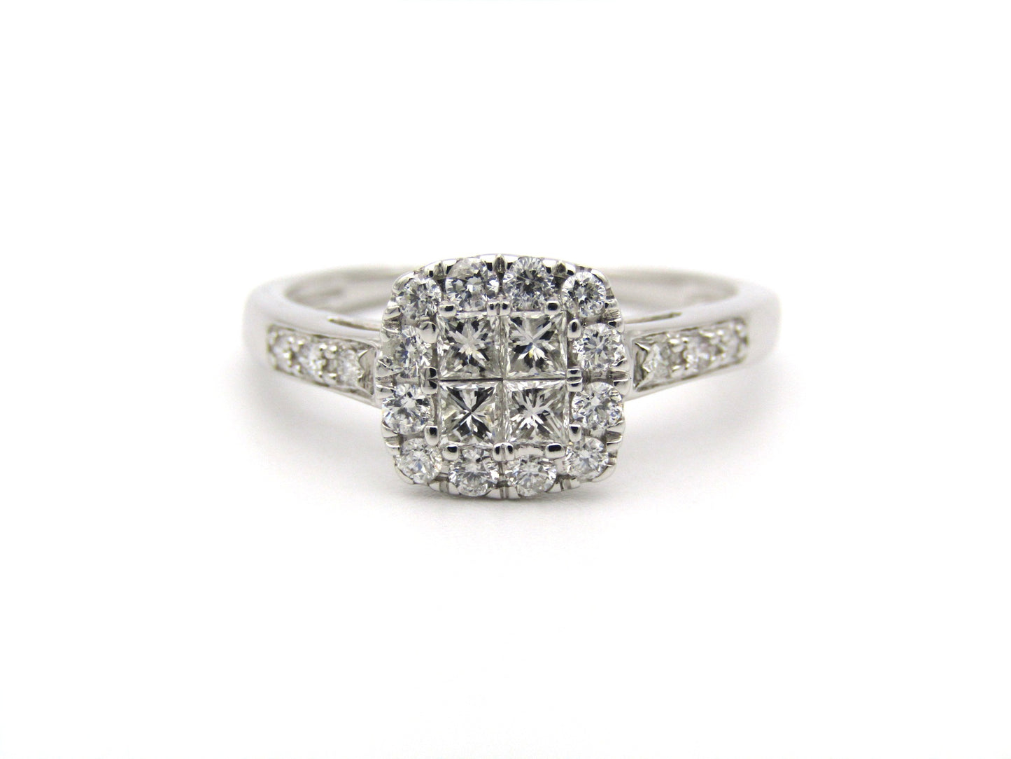 9K gold diamond ring.