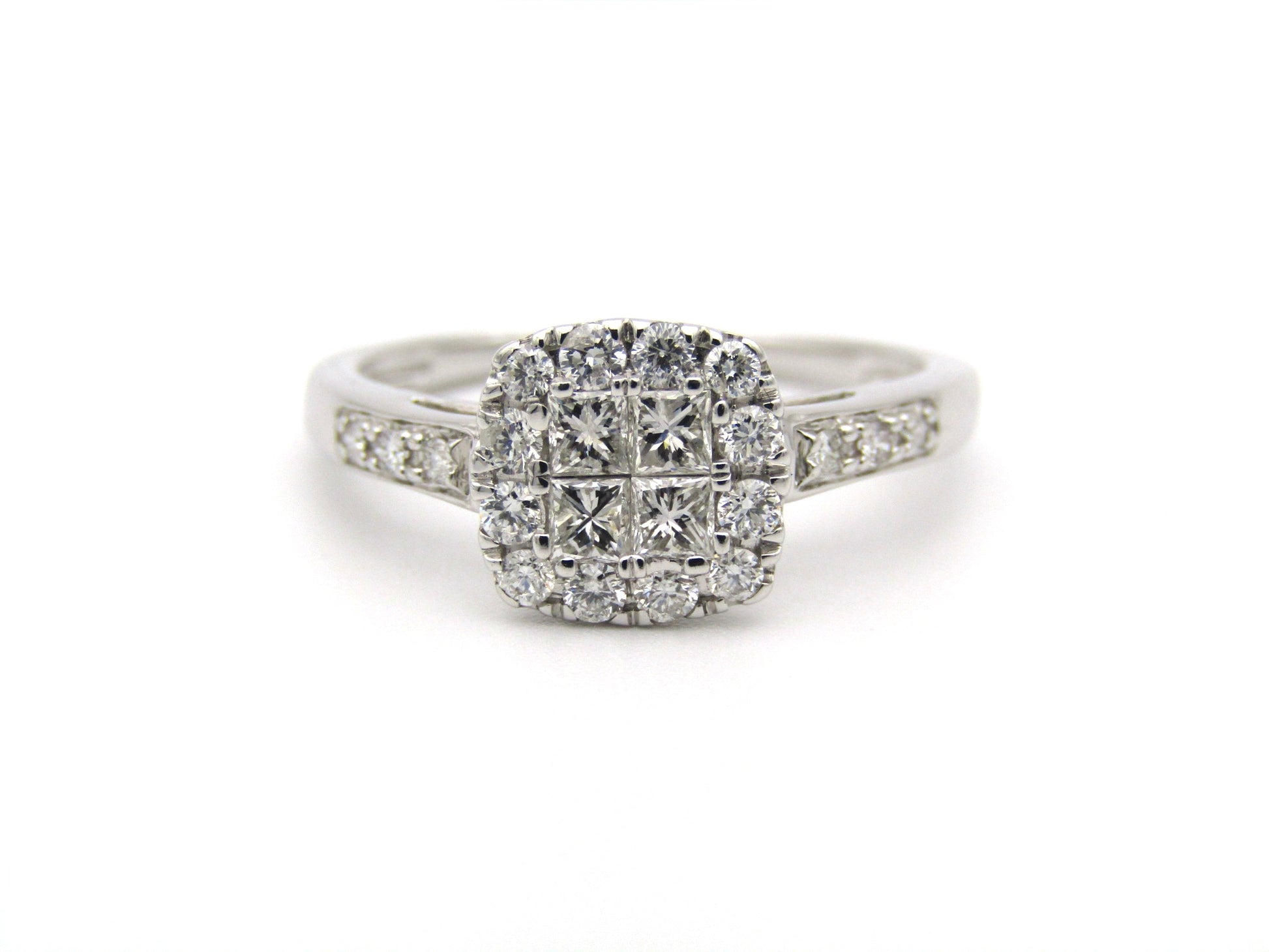 9K gold diamond ring.