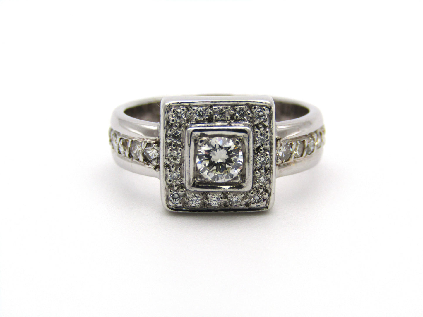 18kt gold diamond ring.