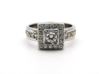 18kt gold diamond ring.