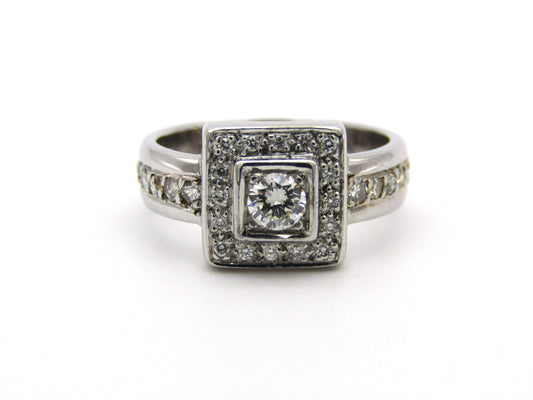 18kt gold diamond ring.