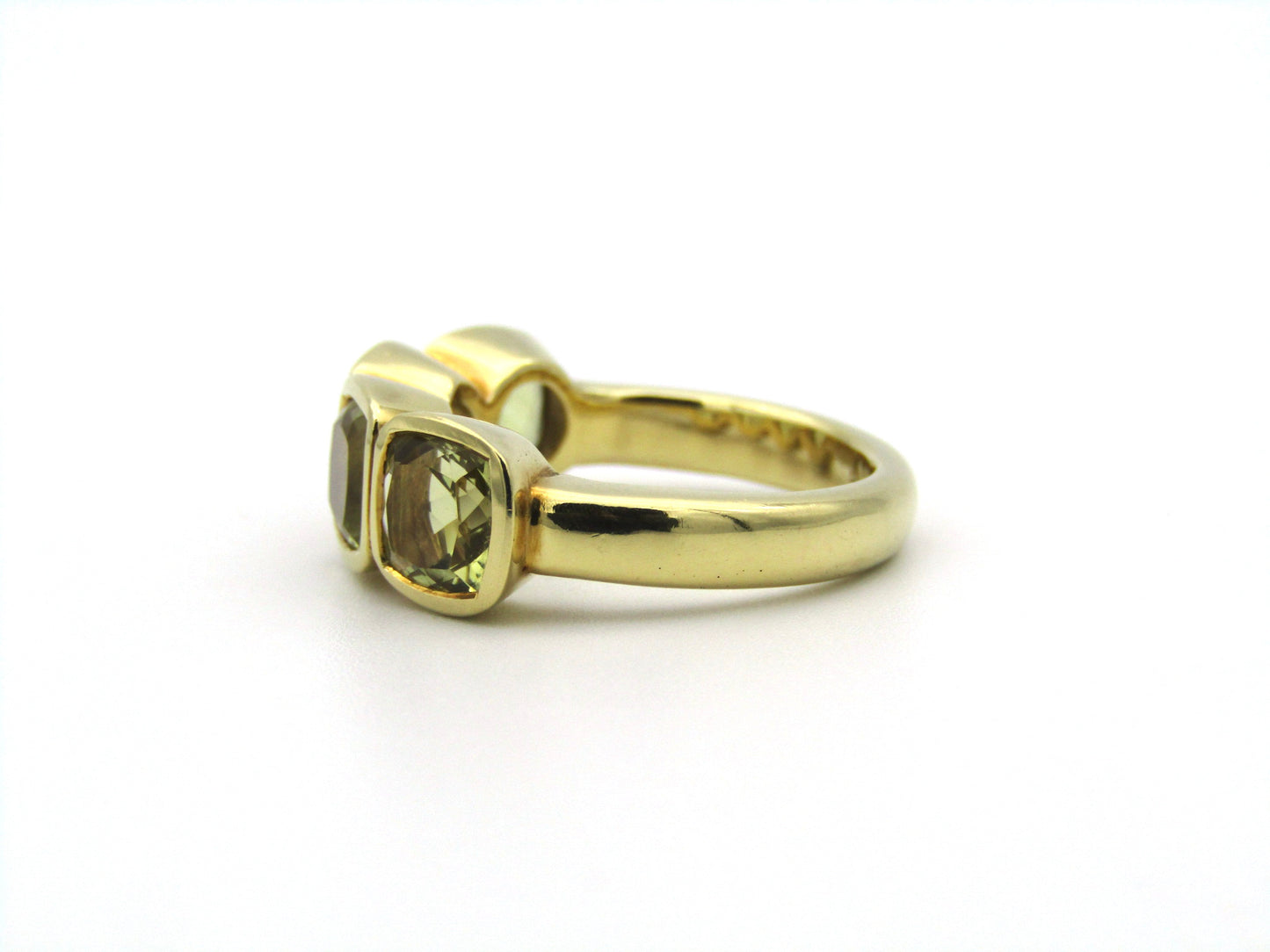 18K gold prasiolite ring