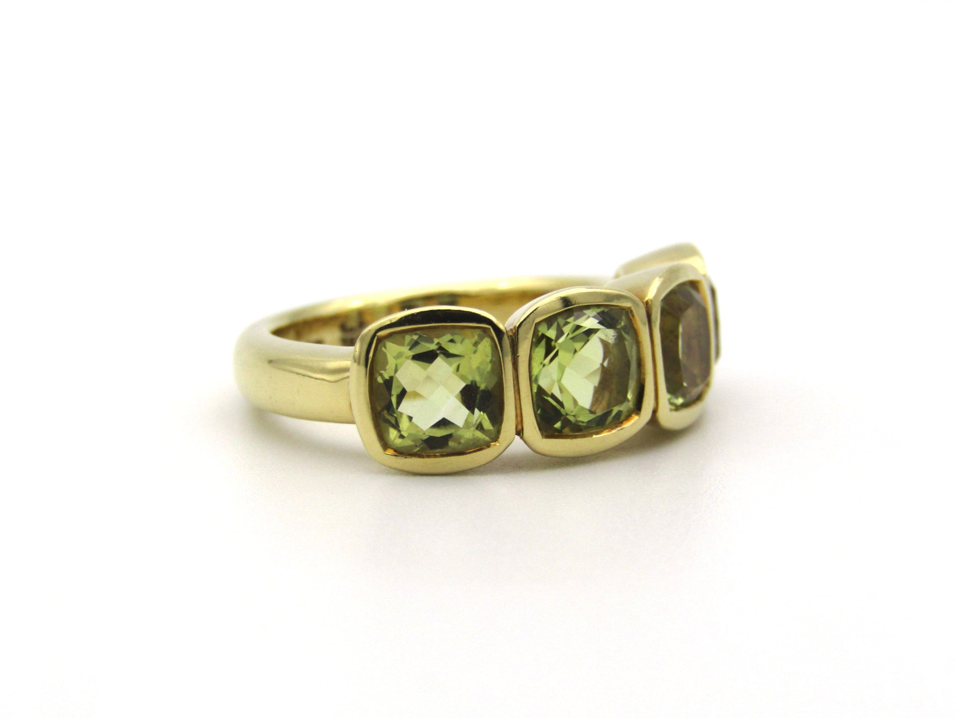 18K gold prasiolite ring.
