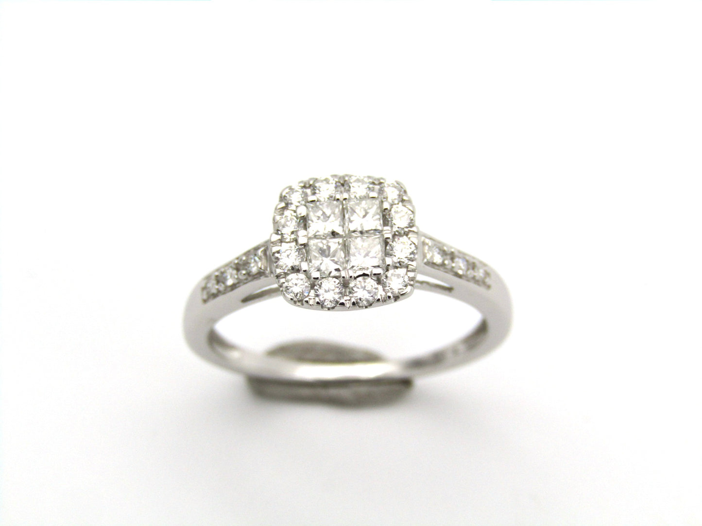 9K gold diamond ring.