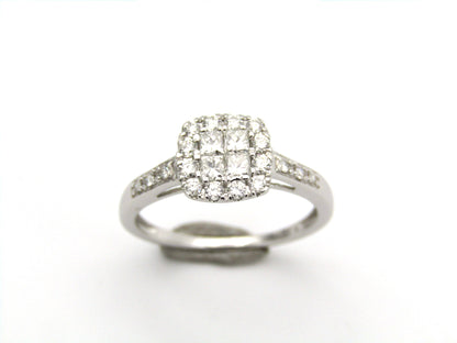 9K gold diamond ring.